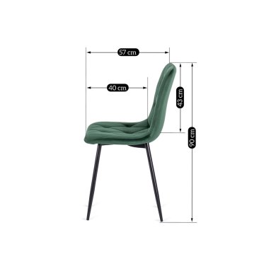 Обеденный стул Mebel Elit ROBIN Welur Зеленый ME.ROBIN/Z/V/K фото - 10