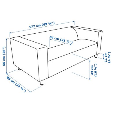 Диван нераскладной KLIPPAN - 3 IKEA Диван нераскладной KLIPPAN (ИКЕА КЛИППАН) 40399314 фото - 3