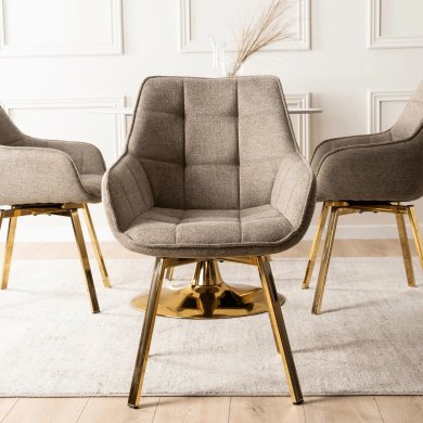 Обеденный стул поворотный Mebel Elit MIA Бежевый ME.MIA2/BZ/ZL/T/K фото - 7