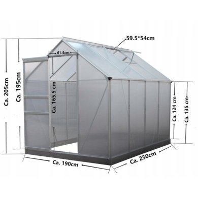 Парник теплица Kontrast 190x190x195 см Прозрачный - 12 Парник теплица Kontrast 190x190x195 см Прозрачный 5.90.212948 фото - 12