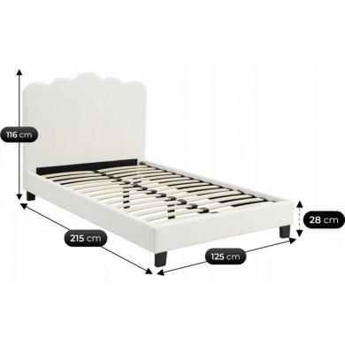Ліжко Mebel Elit CRATER 120x200 см Кремовий ME.CRATER/120/KR/T/LOZ фото - 3