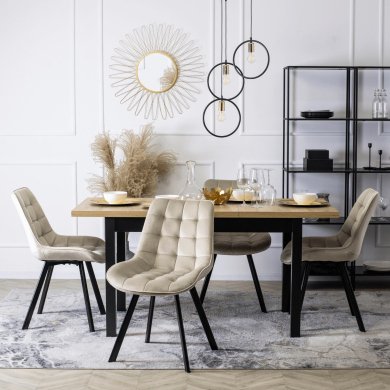 Обеденный стул Mebel Elit RICK Welur Кремовый - 5 Обеденный стул Mebel Elit RICK Welur Кремовый ME.RICK/KR/V/K фото - 5