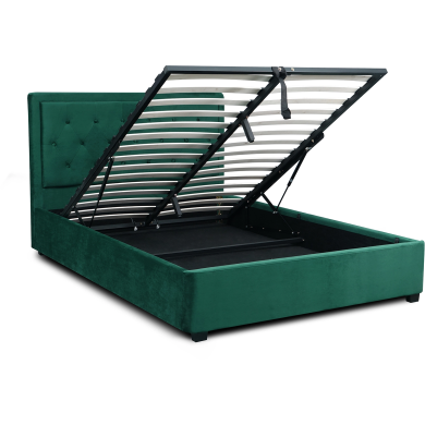 Кровать Mebel Elit CROS Welur 140x200 см Зеленый ME.CROS/140/C/Z/V/LOZZPOJ фото - 3