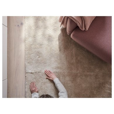 IKEA Килим STOENSE 133x195 см Кремовий (ИКЕА STOENSE) 10425526 фото - 9