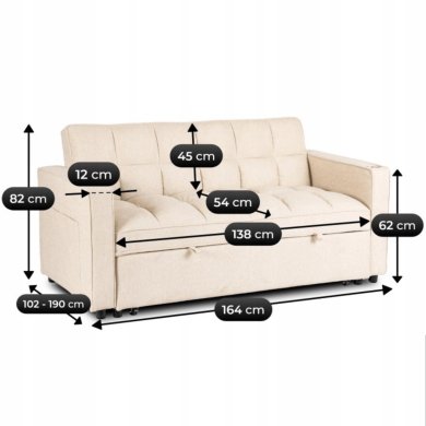 Раскладной диван Mebel Elit ASTER BIG Бежевый ME.ASTER2/BZ/T/SOF фото - 10