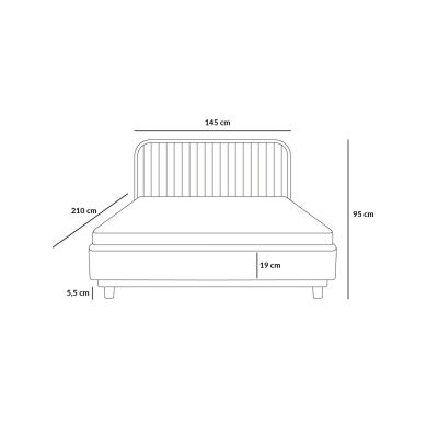 Ліжко Homla KARALIUS Welur 140x200 см Зелений - 6 Ліжко Homla KARALIUS Welur 140x200 см Зелений 207723 фото - 6