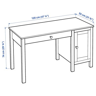 Письменный стол HEMNES Белый - 6 IKEA Письменный стол HEMNES Белый (ИКЕА ХЕМНЭС) 20340292 фото - 6