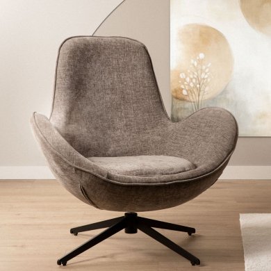 Крісло м'яке поворотне Homla LUNAIRE Сірий 227085 фото - 7