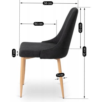 Обеденный стул Mebel Elit TORINO Черный ME.TORINO/CZ/D/T/K фото - 11