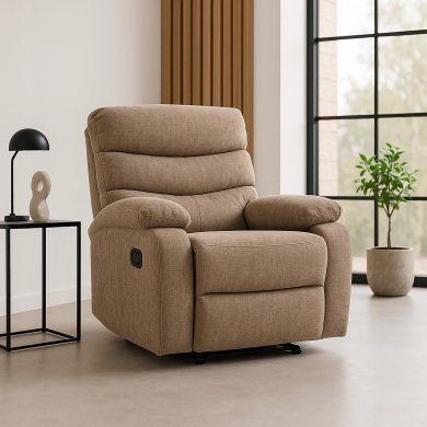 Кресло мягкое раскладное с реклайнером Kontrast VERA Светло-коричневый 5.01.84823 фото - 9