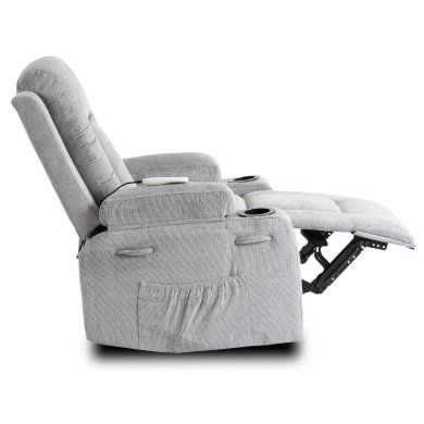 Кресло мягкое раскладное массажное с реклайнером Mebel Elit BOX 2 Серый ME.BOX2/P/T/FW фото - 4