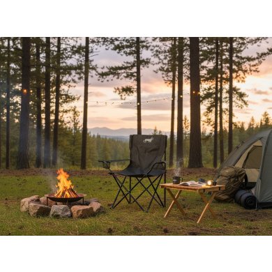 Складане рибальське крісло Garden Line LEZ Чорний LEZ5880 фото - 3