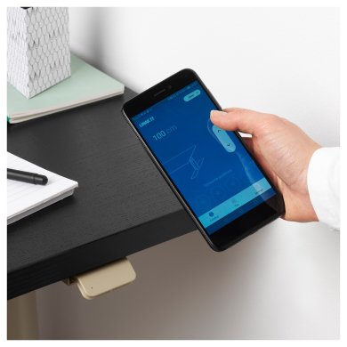 IKEA Письменный стол для работы сидя/стоя IDASEN Чорний (ИКЕА ИДАСЕН) 69280927 фото - 3