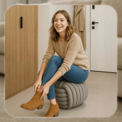 Пуф Mebel Elit MAGMA Welur Сірий ME.MAGMA/P/V/PUF фото - 7