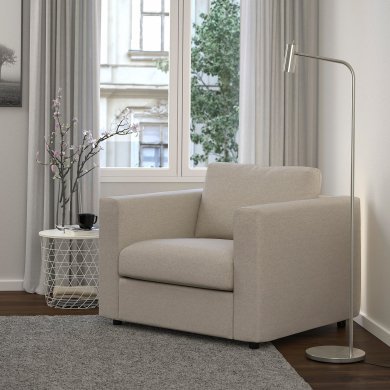 Крісло м'яке VIMLE Бежевий - 7 IKEA Крісло м'яке VIMLE Бежевий (ИКЕА ВИМЛЕ) 59477156 фото - 7
