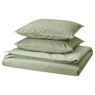 IKEA Комплект постільної білизни ANGSLILJA 200х200 см Зелений (ИКЕА АНГЛИЙСКИЙ) 00585153
