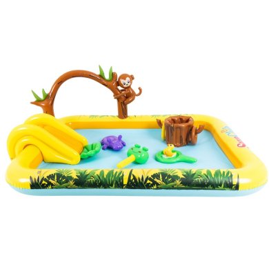 Надувной детский бассейн Bestway 51223 SAFARI 214x167x85 см Желтый JIL51223