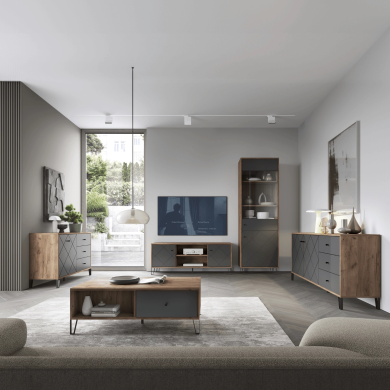 Комод Mebel Elit BACARDI Графіт - 4 Комод Mebel Elit BACARDI Графіт W.BILBAO/BL5/DC/GRAF/KOM1D3S фото - 4