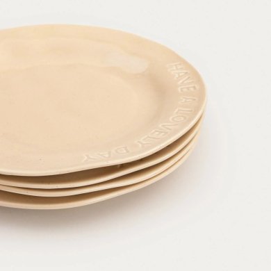 Набір десертних тарілок Homla ISERNIA 20 см 4 шт Бежевий 244176 фото - 4