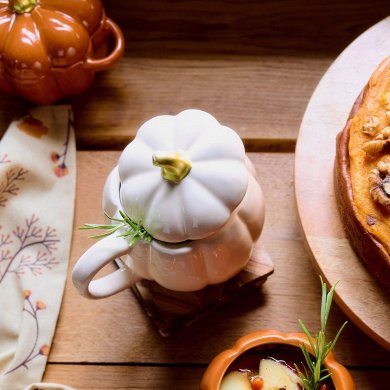 Кружка з кришкою Homla PUMPKIE 600 мл Білий 230763 фото - 9