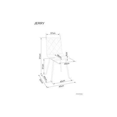 Обідній стілець Signal Jerry Velvet Чорний JERRYVCC фото - 3