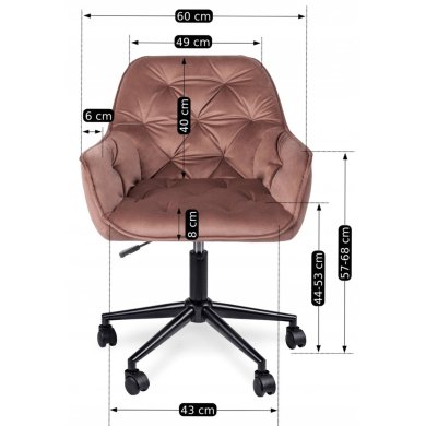 Офісне крісло Mebel Elit MILAN 2 Рожевий - 10 Офісне крісло Mebel Elit MILAN 2 Рожевий ME.MILAN2/R/CZ/V/FO фото - 10