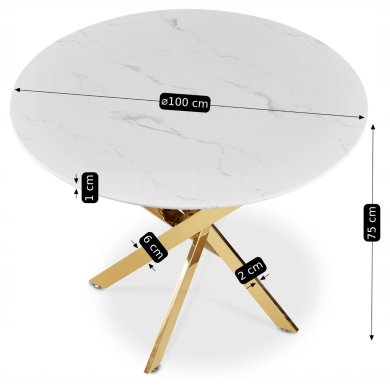 Обеденный стол Mebel Elit BALI Белый ME.BALI/BM/ZL/S фото - 10