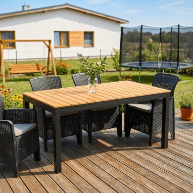 Розкладний садовий стіл Mebel Elit ARGOS 160-260 см Дуб ME.ARGOS/160-260/D/CZ/OGR/S фото - 7