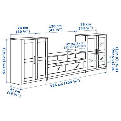 IKEA Гостиная BRIMNES (ИКЕА БРИМНЕС) 99278225 фото - 4