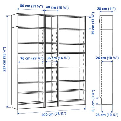 Стеллаж BILLY Белый - 6 IKEA Стеллаж BILLY Белый (ИКЕА БИЛЛИ) 89017827 фото - 6