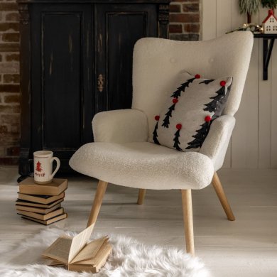 Кресло мягкое Homla MOSS TEDDY BOUCLE Белый 209866 фото - 7