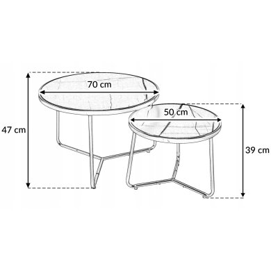 Комплект журнальних столів Kontrast SK114MCZ Marmur 2 шт Чорний - 5 Комплект журнальних столів Kontrast SK114MCZ Marmur 2 шт Чорний 6.06.14706 фото - 5