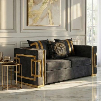 Диван Mebel Elit PALLAZO 2S Welur Черный ME.PALLAZO2S/CZ/ZL/V/SOF фото - 8