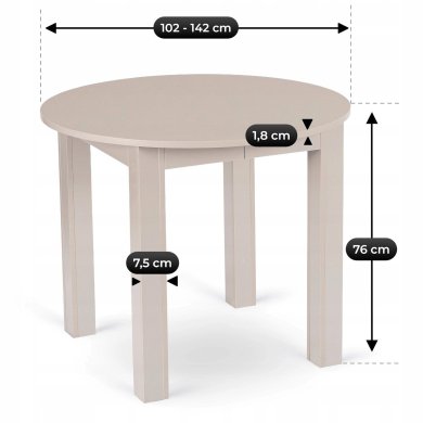 Раскладной обеденный стол Mebel Elit HARRY Кашемир W.HARRY/KASZ/KASZ/S фото - 10