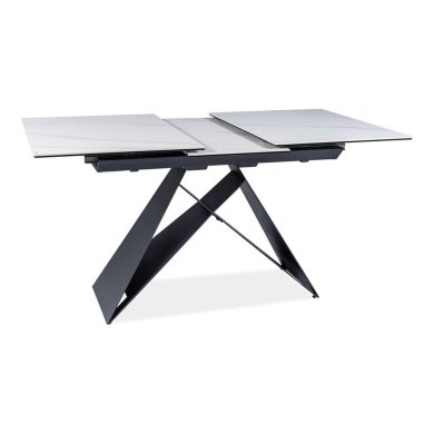 Раскладной обеденный стол Signal WESTIN SC Ceramic Marmur Белый WESTINSCB120 фото - 2