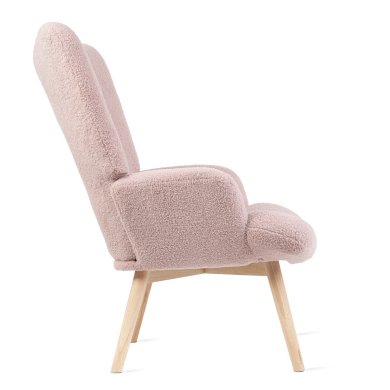Крісло м'яке Homla MOSS TEDDY BOUCLE Рожевий 210563 фото - 3