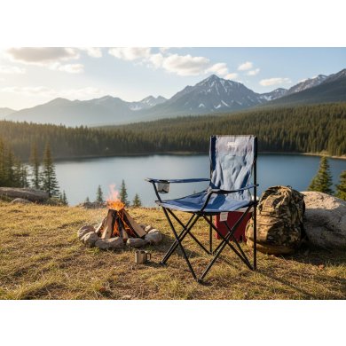 Складане рибальське крісло Garden Line LEZ Синій LEZ7150 фото - 7