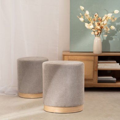 Пуф Homla FICA WOOD Світло-сірий 233329 фото - 5