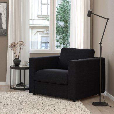 IKEA Кресло мягкое VIMLE Черный (ИКЕА ВИМЛЕ) 79477160 фото - 6