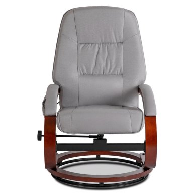 Кресло мягкое массажное с подставкой Mebel Elit CANO Серый ME.CANO/P/T/FW фото - 2