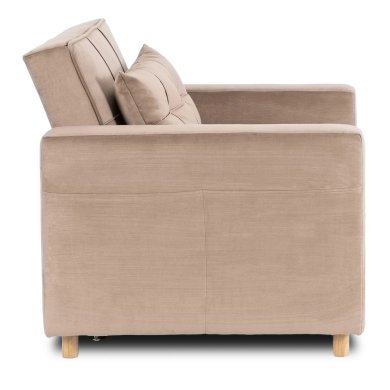 Кресло мягкое раскладное Mebel Elit SOLOR Welur Бежевый ME.SOLOR2/BZ/V/FW фото - 4