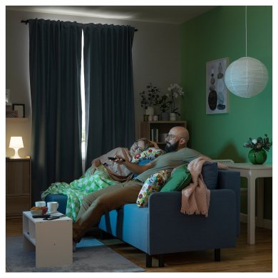 IKEA Штора BRUKSVARA 140х250 см Блакитний (ИКЕА БРУКСВАРА) 50574171 фото - 6