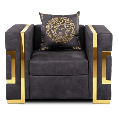 Кресло мягкое Mebel Elit PALLAZO 1S Черный ME.PALLAZO1S/CZ/ZL/V/FW фото - 2