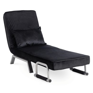 Крісло м'яке розкладне Mebel Elit BART Welur Чорний ME.BART/CZ/V/FW фото - 10