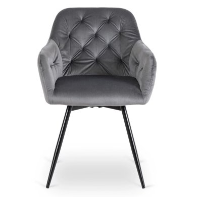 Обідній стілець поворотний Mebel Elit IDA Welur Сірий ME.IDA/P/V/K фото - 2