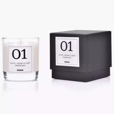 Ароматическая свеча Duka ELEGANT №1 Jasmin & Mint | Белый 1216995