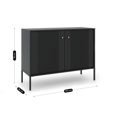 Комод Mebel Elit SOFT Черный W.ISEO/CZ/KOM2D фото - 6