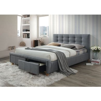 Кровать Signal Ascot | 160X200 / Серый / Дуб ASCOT160SZ
