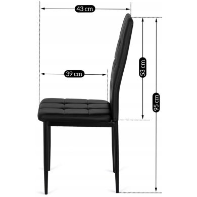 Обеденный стул Mebel Elit TEX Черный ME.TEX2/CZ/E/K фото - 16
