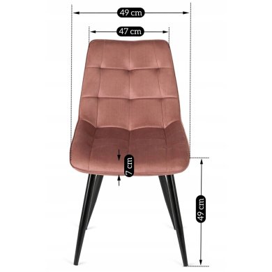 Обеденный стул Mebel Elit RIO Welur Розовый - 13 Обеденный стул Mebel Elit RIO Welur Розовый ME.RIO/R/V/K фото - 13